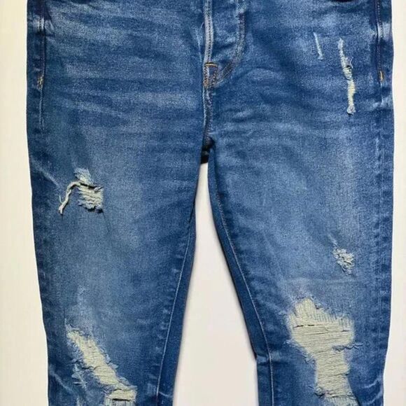 H&M Womens Skinny Coupe Moulante Denim Blue Jeans Size W 28 - Picture 2 of 3